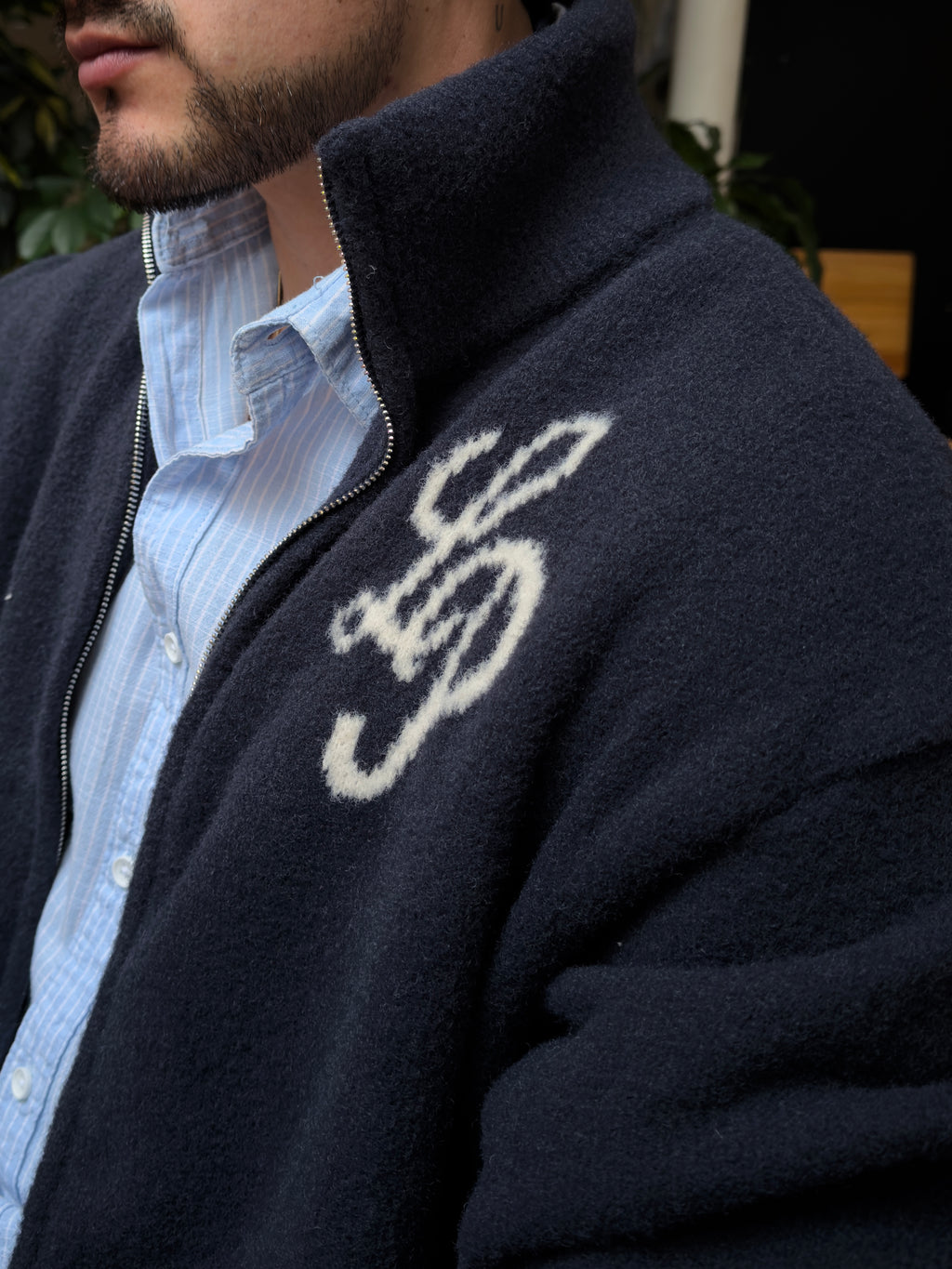 KNITTED SWEATER BLUE