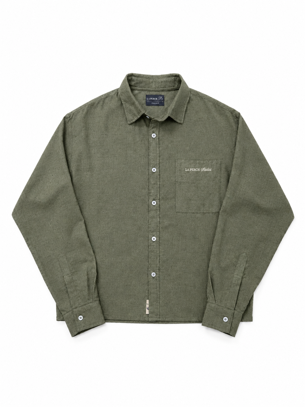 LINEN SHIRT - OLIVE GREEN