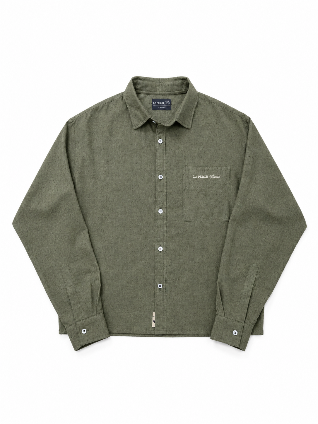 LINEN SHIRT - OLIVE GREEN