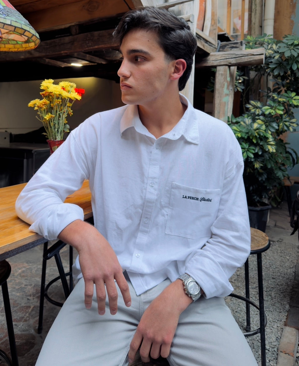 LINEN SHIRT - WHITE