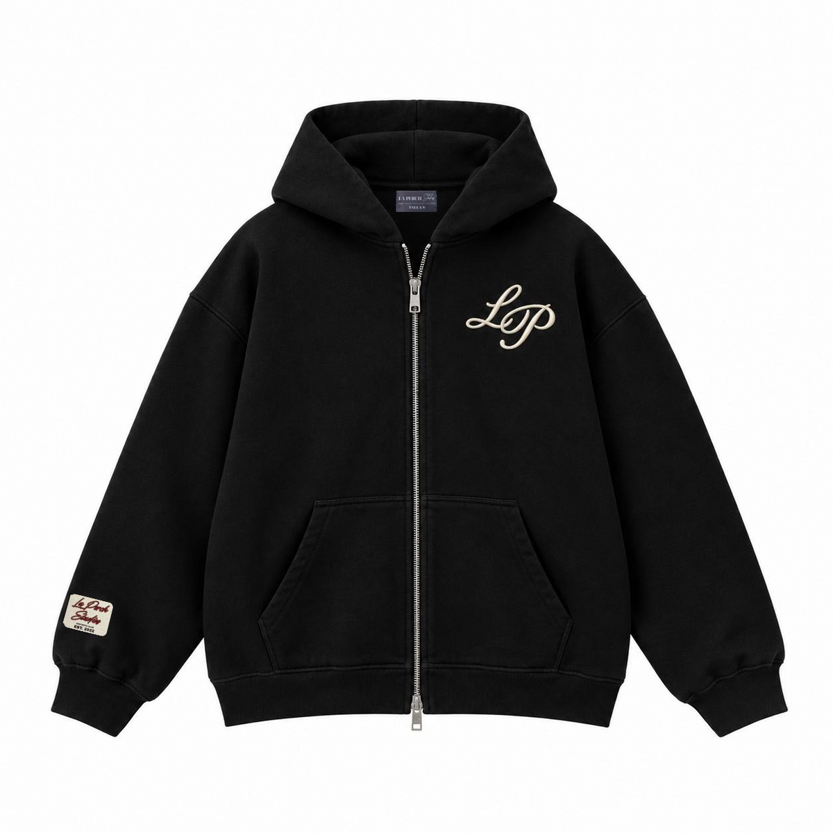 LP ESSENTIAL ZIP HOODIE BLACK